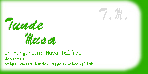 tunde musa business card